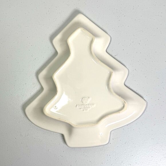 Pfaltzgraff Heritage All White Tree Plate Holiday Ceramic Christmas Serving Dish - Picture 4 of 7